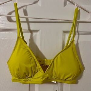 Amazon Essentials Women's Swim Top in Lime Green